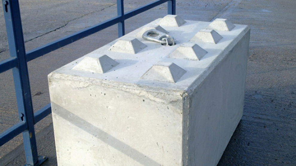 security concrete block barrier